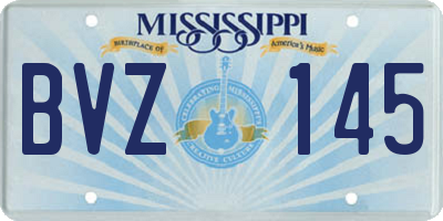 MS license plate BVZ145