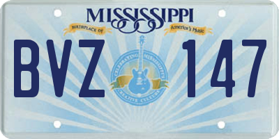 MS license plate BVZ147