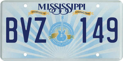 MS license plate BVZ149