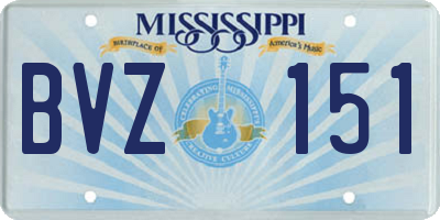 MS license plate BVZ151