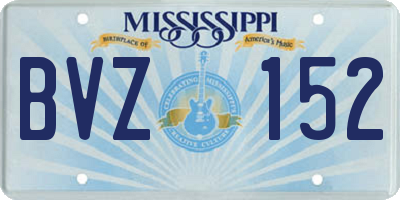 MS license plate BVZ152