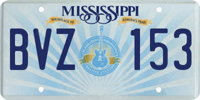 MS license plate BVZ153