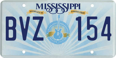 MS license plate BVZ154