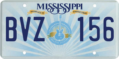 MS license plate BVZ156
