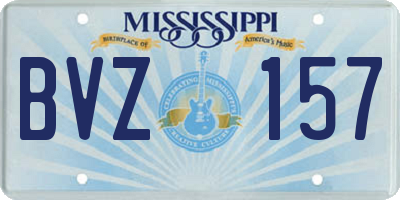 MS license plate BVZ157