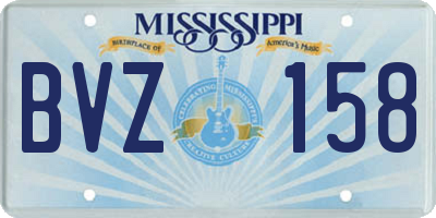 MS license plate BVZ158