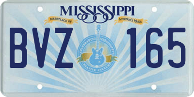 MS license plate BVZ165