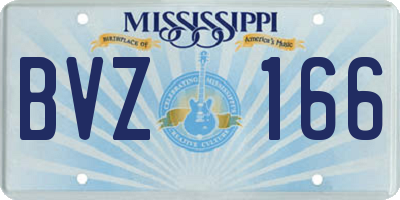 MS license plate BVZ166