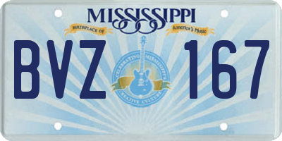 MS license plate BVZ167