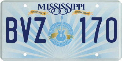 MS license plate BVZ170