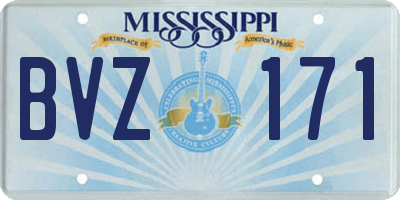 MS license plate BVZ171