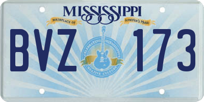 MS license plate BVZ173
