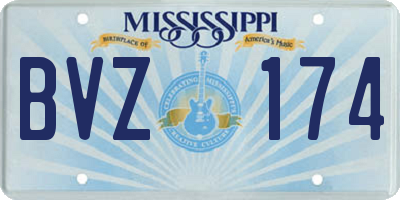 MS license plate BVZ174