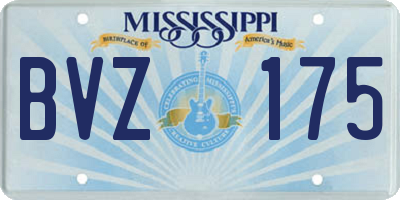 MS license plate BVZ175