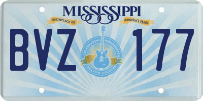 MS license plate BVZ177