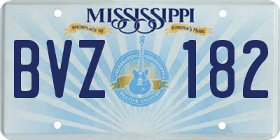 MS license plate BVZ182