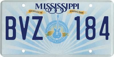 MS license plate BVZ184