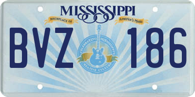 MS license plate BVZ186