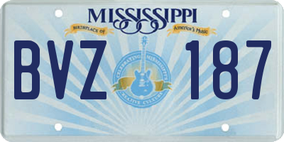 MS license plate BVZ187