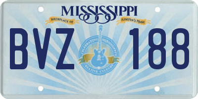 MS license plate BVZ188