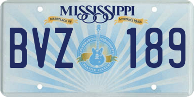 MS license plate BVZ189