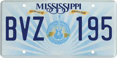 MS license plate BVZ195
