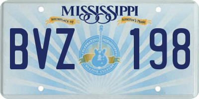 MS license plate BVZ198