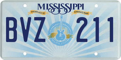 MS license plate BVZ211