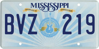 MS license plate BVZ219