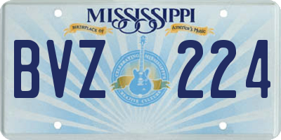 MS license plate BVZ224