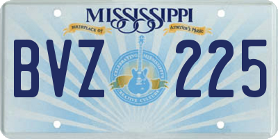 MS license plate BVZ225
