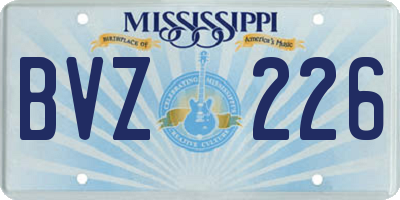 MS license plate BVZ226