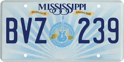 MS license plate BVZ239