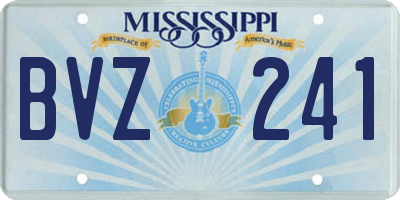 MS license plate BVZ241