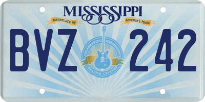 MS license plate BVZ242