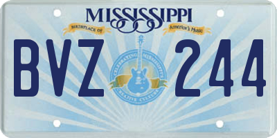 MS license plate BVZ244