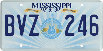 MS license plate BVZ246