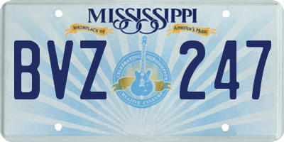 MS license plate BVZ247