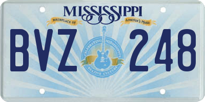 MS license plate BVZ248