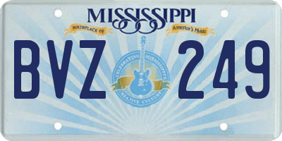 MS license plate BVZ249