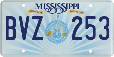 MS license plate BVZ253