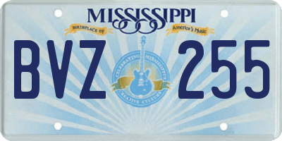 MS license plate BVZ255