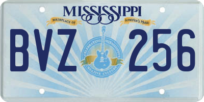 MS license plate BVZ256