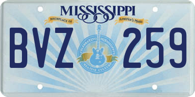 MS license plate BVZ259