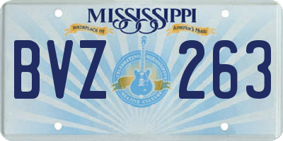 MS license plate BVZ263