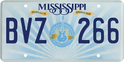 MS license plate BVZ266