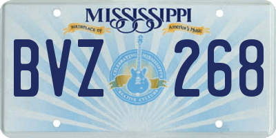 MS license plate BVZ268