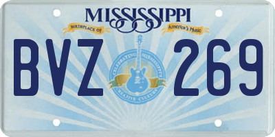 MS license plate BVZ269