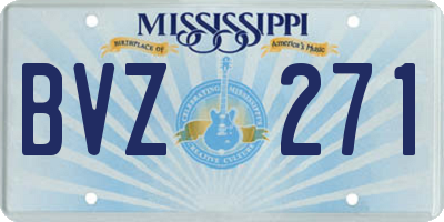 MS license plate BVZ271