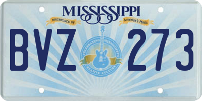 MS license plate BVZ273